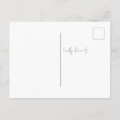 水色ユーカリ結婚ス夕べパーティー インビテーションポストカード (裏面)