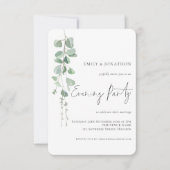 水色ユーカリ結婚ス夕べパーティー 招待状 (正面)