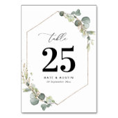 水色ユーカリ結婚ス文字 テーブルナンバー (裏面)