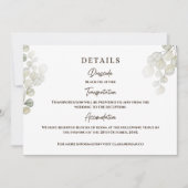 水色ユーカリ結婚ス詳細 招待状 (正面)