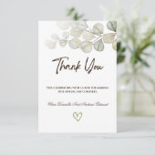 水色ユーカリ結婚ス サンキューカード (スタンド正面)