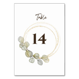 水色ユーカリ結婚ス テーブルナンバー