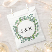 水色ユーカリ結婚ス フェイバーバッグ (クリップ留めされた状態)