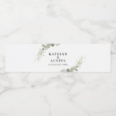 水色ユーカリ結婚ス ペットボトルラベル (シングルラベル)