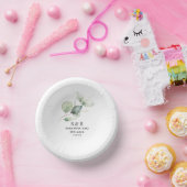 水色ユーカリ結婚ス ペーパーボウル (パーティー)