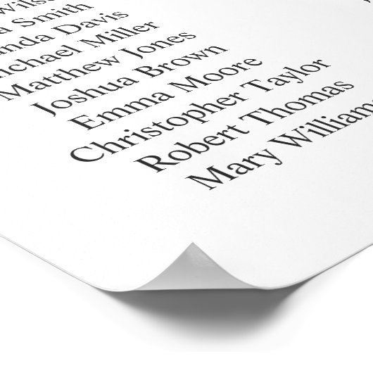 水色ユーカリ結婚プスのシーティングチャート ポスター (角)