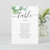 水色ユーカリ結婚プスのシーティングチャート 招待状 (スタンド正面)