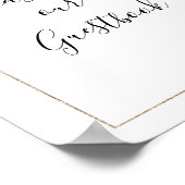 水色ユーカリ結婚プブック標識 ポスター (角)