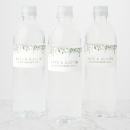 水色ユーカリ結婚プ ペットボトルラベル
