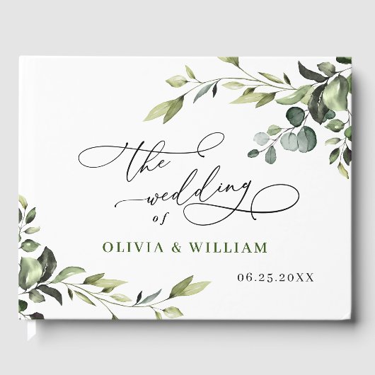 水色ユーカリ結婚ー ゲストブック (正面)