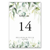 水色ユーカリ結婚ー テーブルナンバー (正面)