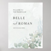 水色ユーカリ結婚ー ポスター (正面)