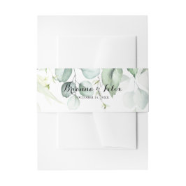 水色ユーカリ結婚ー 招待状ベリーバンド