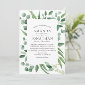 水色ユーカリ結婚ー 招待状 (スタンド正面)