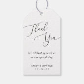 水色ユーカリ結婚式の引き出物ラベル ギフトタグ (正面)