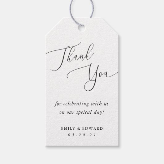 水色ユーカリ結婚式の引き出物ラベル ギフトタグ (正面)