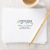 水色ユーカリ緑のアドレスエレガント ラベル (インサイチュ)