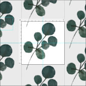 水色ユーカリ緑のパターン ファブリック (タイル)