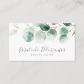 水色ユーカリ緑のフローラ金ゴールド ロイヤリティカード (正面)