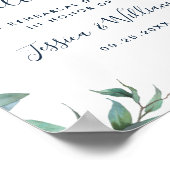 水色ユーカリ緑のリハーサルディナー ポスター (角)