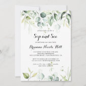 水色ユーカリ緑の園区と参照 招待状 (正面)