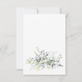 水色ユーカリ緑の結婚式RSVPカード 出欠カード (裏面)