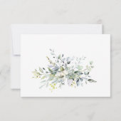 水色ユーカリ緑の結婚式RSVPカード 出欠カード (裏面)