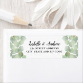 水色ユーカリ緑の金ゴールド枝 ラベル (インサイチュ)