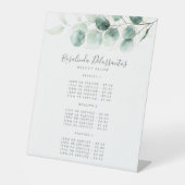 水色ユーカリ緑の金ゴールド葉価格 台座サイン (正面)