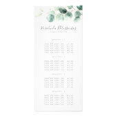 水色ユーカリ緑の金ゴールド葉 ラックカード (正面)