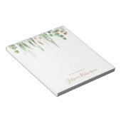 水色ユーカリ緑パーソナライズされた ノートパッド (アングル)