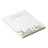 水色ユーカリ緑パーソナライズされた ノートパッド (アングル)