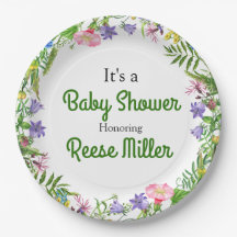 水色ユーカリ緑ベビーシャワーパーティー