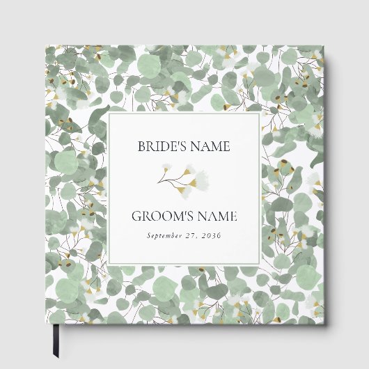 水色ユーカリ緑結婚園の旅程 ゲストブック (正面)