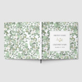 水色ユーカリ緑結婚園の旅程 ゲストブック (全面)