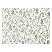 水色ユーカリ緑葉のパターン テーブルクロス (正面(横))