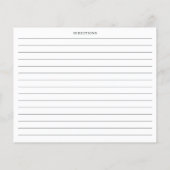 水色ユーカリ緑葉レシピカード (裏面)