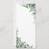 水色ユーカリ緑50誕生日 招待状 (裏面)