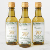 水色ユーカリ緑70th ワインラベル (ボトル)