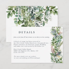 水色ユーカリ緑 |の結婚詳細 エンクロージャーカード