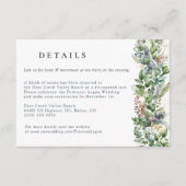 水色ユーカリ緑 |の結婚詳細 エンクロージャーカード (正面)