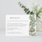 水色ユーカリ緑 |の結婚詳細 エンクロージャーカード (スタンド正面)