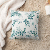 水色ユーカリ緑 クッション (ブランケット)