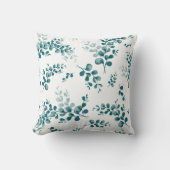水色ユーカリ緑 クッション (正面)
