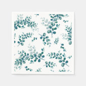 水色ユーカリ緑 スタンダードカクテルナプキン (正面)