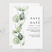 水色ユーカリ緑 セーブザデート (正面/裏面)