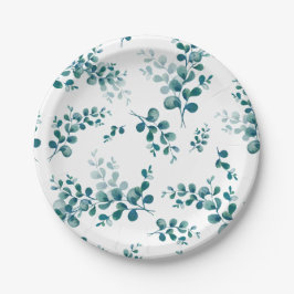 水色ユーカリ緑 ペーパープレート