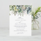 水色ユーカリ緑 |ボタニカル結婚ズ 招待状 (スタンド正面)