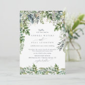 水色ユーカリ緑 |ボタニカル結婚ズ 招待状 (スタンド正面)