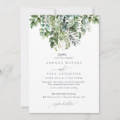水色ユーカリ緑 |ボタニカル結婚ズ 招待状 (正面)